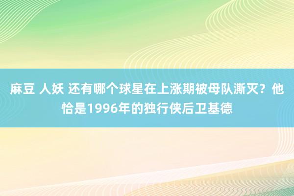 麻豆 人妖 还有哪个球星在上涨期被母队澌灭？他恰是1996年的独行侠后卫基德