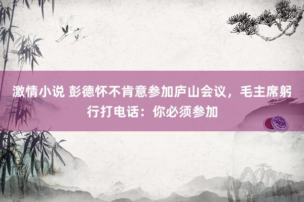 激情小说 彭德怀不肯意参加庐山会议，毛主席躬行打电话：你必须参加