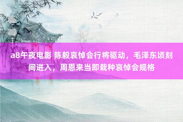a8午夜电影 陈毅哀悼会行将驱动，毛泽东顷刻间进入，周恩来当即栽种哀悼会规格