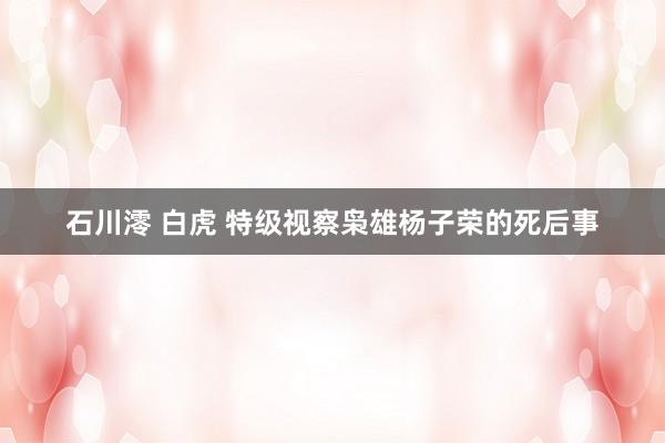 石川澪 白虎 特级视察枭雄杨子荣的死后事