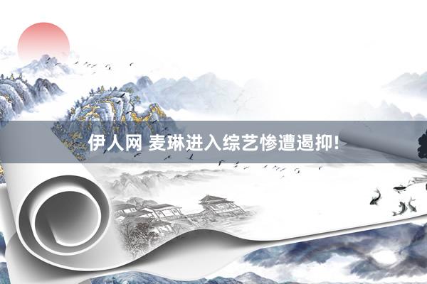 伊人网 麦琳进入综艺惨遭遏抑!