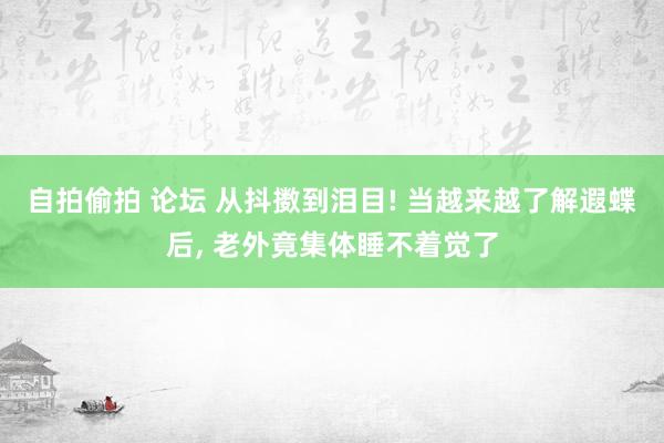自拍偷拍 论坛 从抖擞到泪目! 当越来越了解遐蝶后, 老外竟集体睡不着觉了