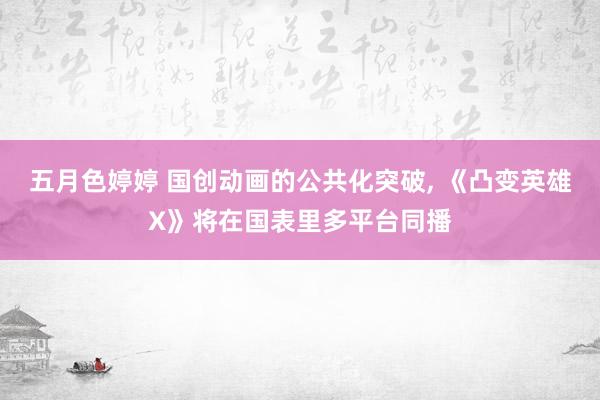 五月色婷婷 国创动画的公共化突破, 《凸变英雄X》将在国表里多平台同播