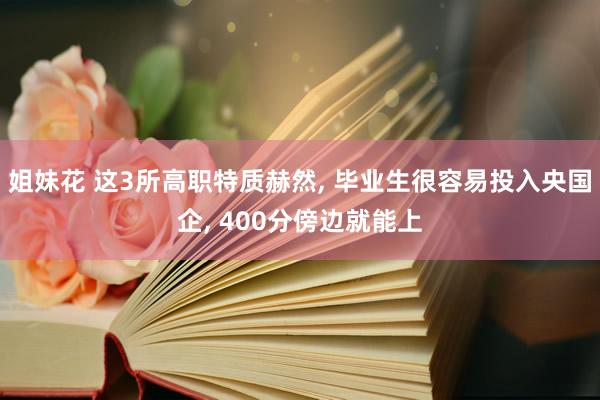 姐妹花 这3所高职特质赫然, 毕业生很容易投入央国企, 400分傍边就能上