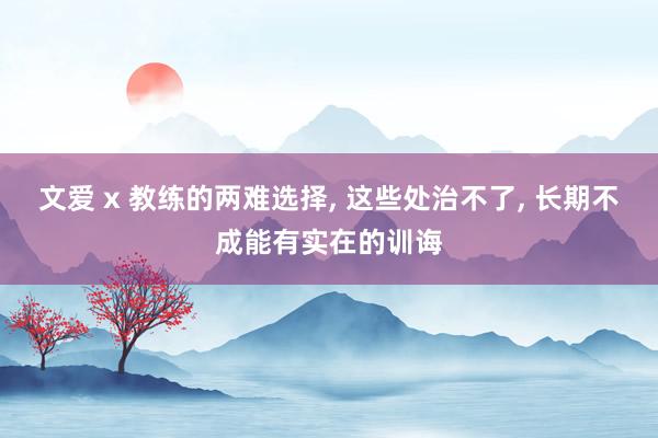文爱 x 教练的两难选择, 这些处治不了, 长期不成能有实在的训诲