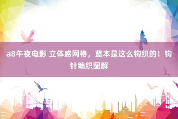 a8午夜电影 立体感网格，蓝本是这么钩织的！钩针编织图解