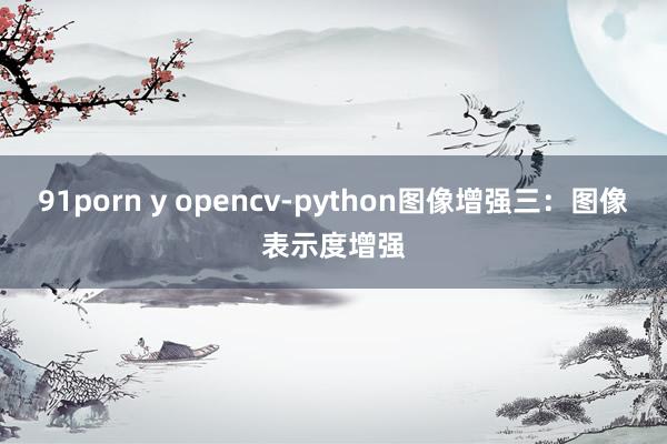 91porn y opencv-python图像增强三：图像表示度增强