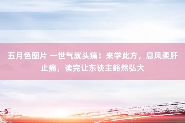 五月色图片 一世气就头痛！来学此方，息风柔肝止痛，读完让东谈主豁然弘大