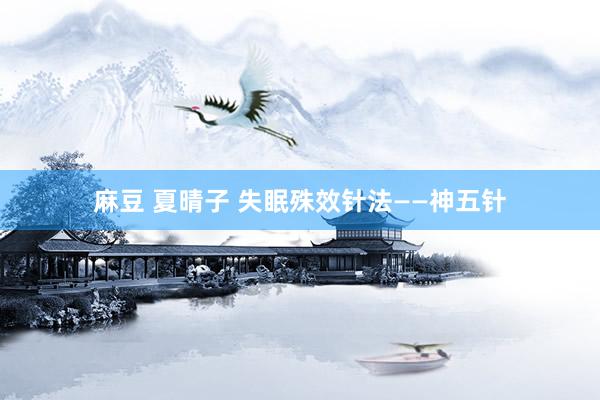 麻豆 夏晴子 失眠殊效针法——神五针